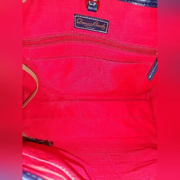 DOONEY AND BOURKE Multi WaterColor Stripes Small Tote  with Style # BMSTR2921 - Picture 6 of 7